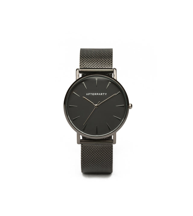 City Black Mesh Watch