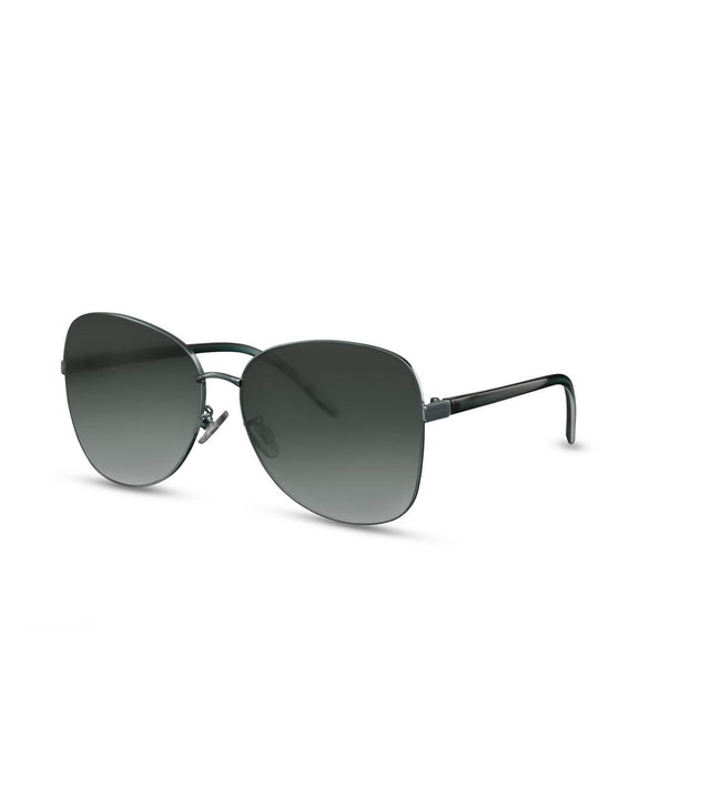 Oversized Aviator Sunglasses in Gold With Black Lens