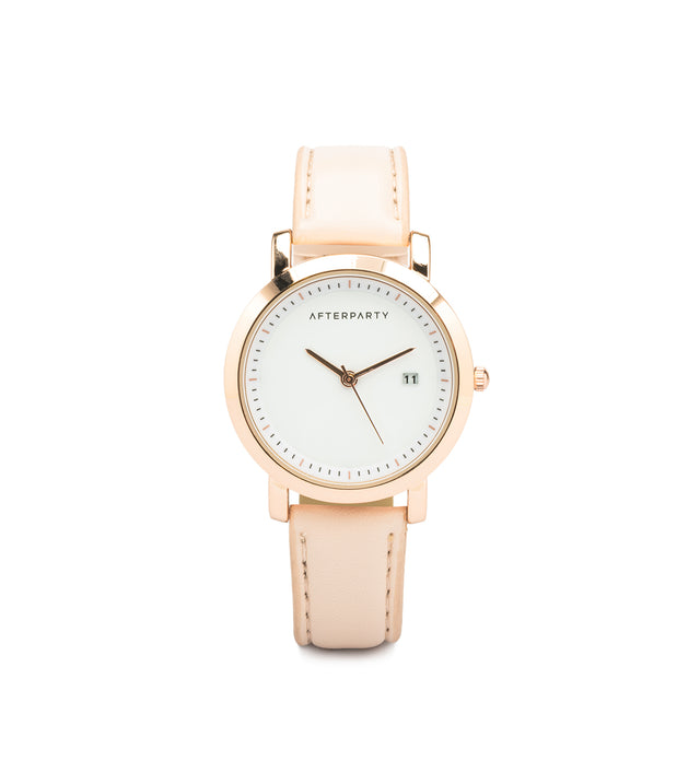 Minimal Nude Rose Gold Watch