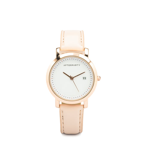 Minimal Nude Rose Gold Watch