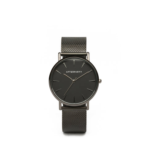 City Black Mesh Watch