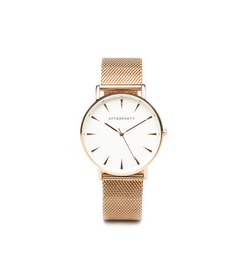 City Rose Gold Mesh Watch