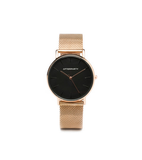 City Rose Gold Mesh Watch