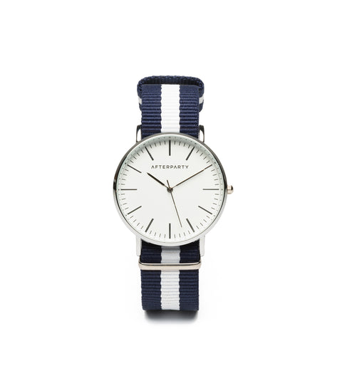 Urban Striped Navy Nylon Watch