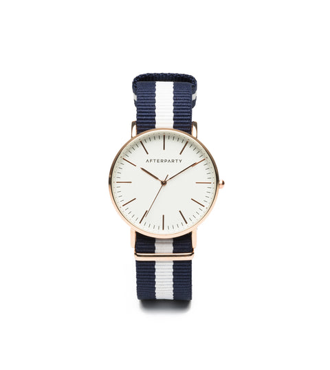 Urban Striped Navy Nylon Watch