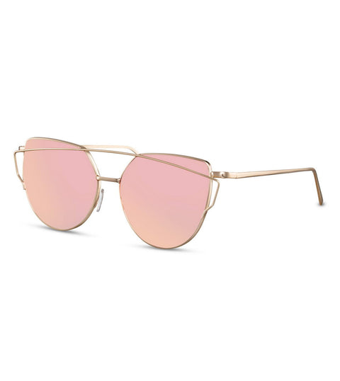 Pink and Gold Flash Lens Sunglasses