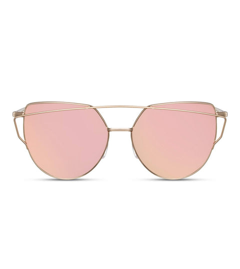 Pink and Gold Flash Lens Sunglasses