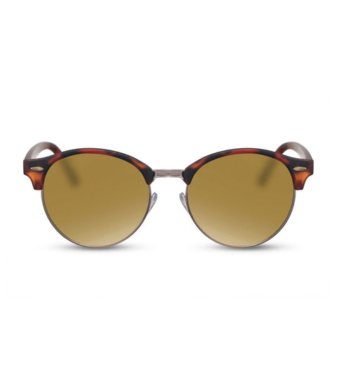 Retro Sunglasses in Tortoiseshell With Gold Smoke Lens