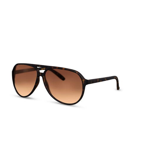 Aviator Sunglasses in Tortoiseshell With Brown Lens