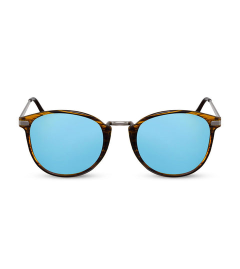 Flash Mirror Blue and Tortoiseshell Sunglasses