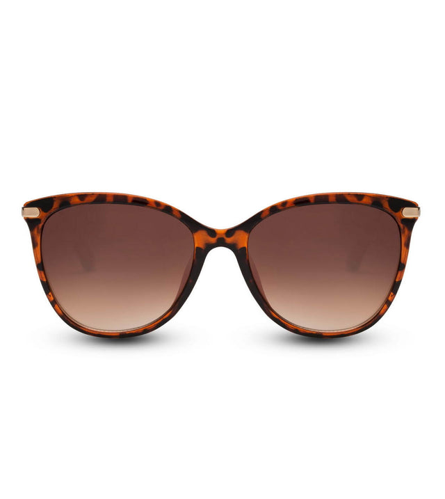 Cat Eye Tortoiseshell Sunglasses With Smoke Lens
