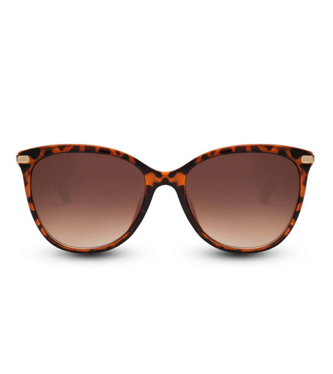  Cat Eye Tortoiseshell Sunglasses With Smoke Lens