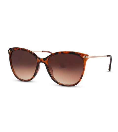 Cat Eye Tortoiseshell Sunglasses With Smoke Lens