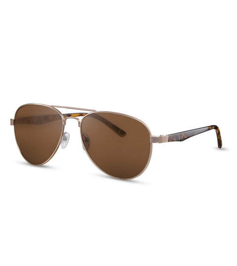 Brown Smoke Tortoiseshell Aviator Sunglasses