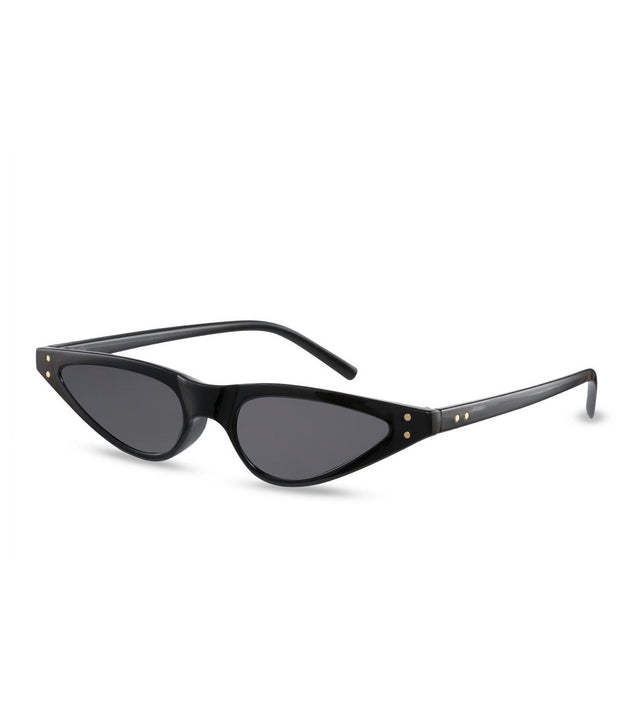 Small Pointy Sunglasses in Black With Smoke Lens