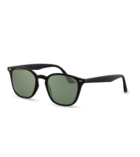 Simple Matte Black Sunglasses With Smoke Lens